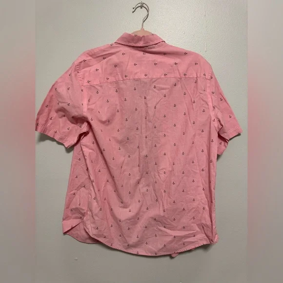 Croft and Barrow Pink Anchor Print Men's Button Up Shirt - Picture 4 of 7